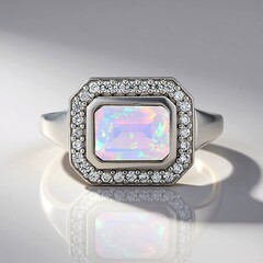 Anello in argento con Opale di Welo