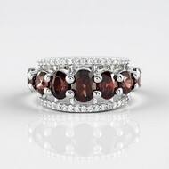 Pink Zircon Silver Ring