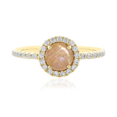 Bague en or et Pierre du Soleil œil-de-chat