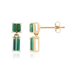Pendientes en oro con Turmalina verde Benedito