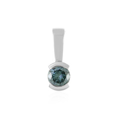 Pendentif en or et Diamant bleu ciel I4