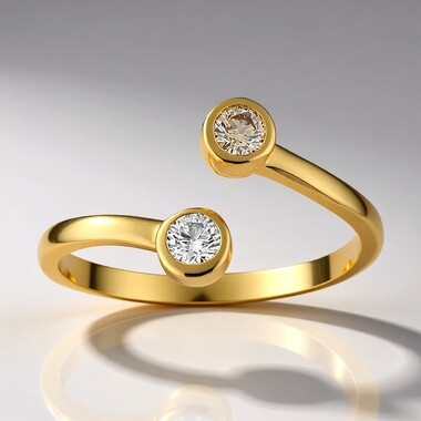 Pierścionek ze złota - Diament SI1 (G) (Annette)