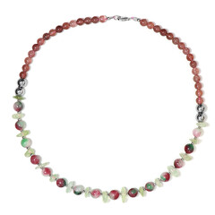 Edelstein-Silberhalskette