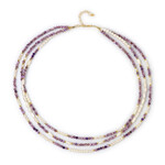 Charoite Silver Necklace (Riya)