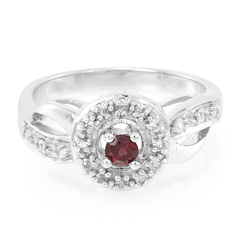 Bague en argent et Grenat Rhodolite