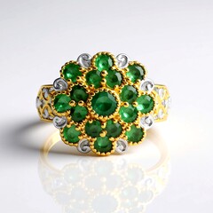 Anello in argento con Smeraldo Zambia (Gems en Vogue)