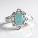 Anello in argento con Grandidierite
