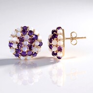 Orecchini in argento con Pietra di Luna Bianca (KM by Juwelo)