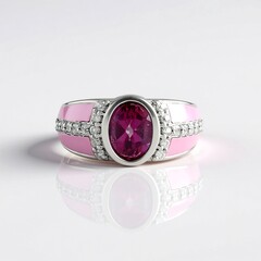 Anello in argento con Topazio Rosa