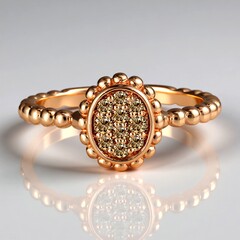 Anello in oro con Diamante Rose de France SI1 di Argyle (Annette)