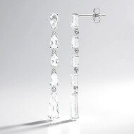 Boucles d'oreilles en argent et Topaze blanche