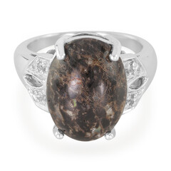 Bague en argent et Opale Léopard