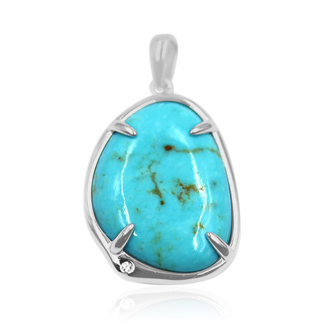 Ciondolo in argento con Turchese Kingman (Anne Bever)