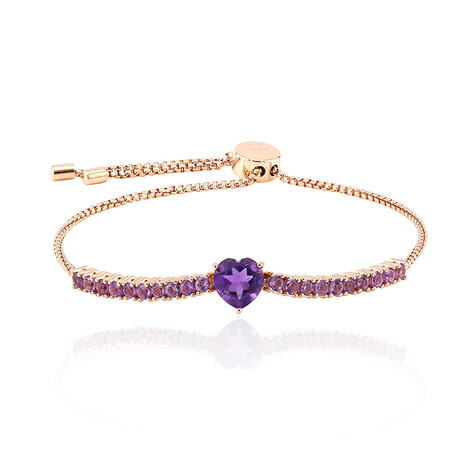 Zilveren armband met een Zambia-amethist