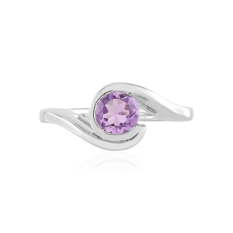 Chic Azur Quartz Platinum Silver Ring