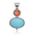 Colgante en plata con Turquesa