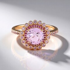 Anello in argento con Kunzite (Adela Silber)