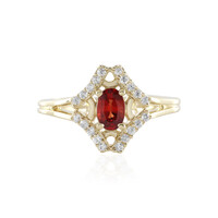 Abendroter Saphir-Goldring