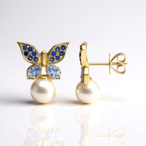 Orecchini in oro con Perla Akoya (Michelle Albala)