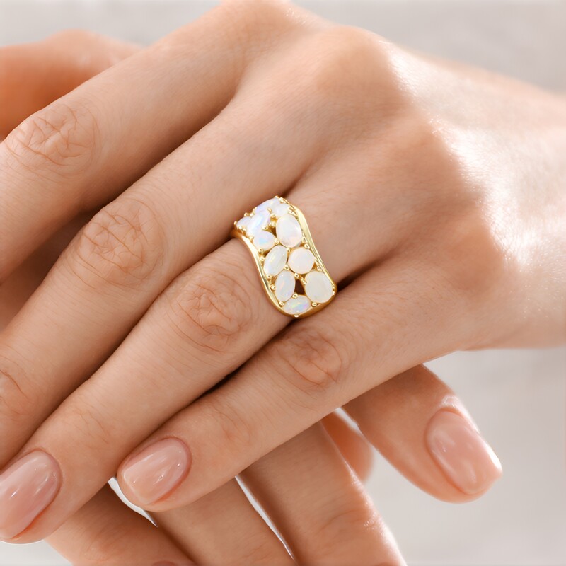 Welo Opal Silver Ring