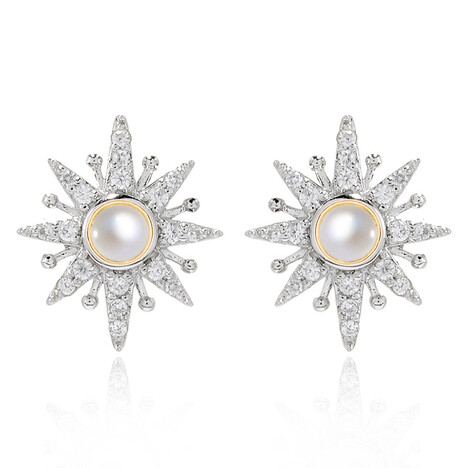 Orecchini in argento con Perla di Acqua Dolce (Dallas Prince Designs)