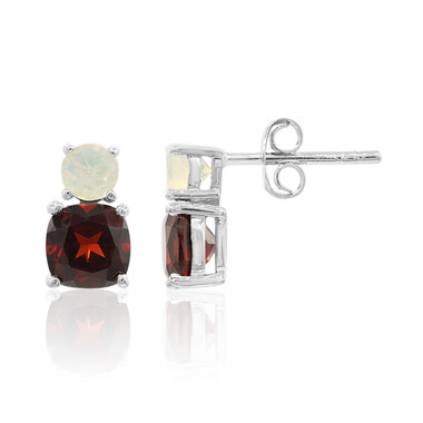 Boucles d'oreilles en argent et Grenat