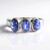 Anello in argento con Zaffiro Stellato Blu