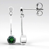Orecchini in argento con Tsavorite della Tanzania