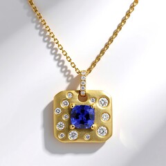 Collana in oro con Tanzanite AAA (CIRARI)