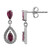 Boucles d'oreilles en argent et Grenat de Malaya