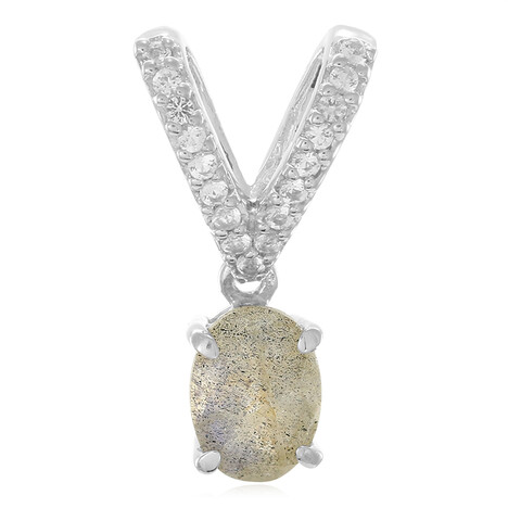 Zilveren hanger met een labradoriet