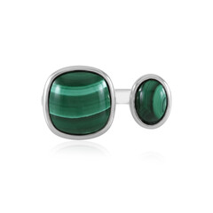Anillo en plata con Malaquita (Adela Silber)