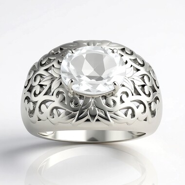 Anillo en plata con Cuarzo blanco (SAELOCANA)