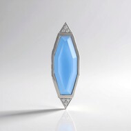 Zilveren hanger met een Blauwe Onyx (MONOSONO COLLECTION)