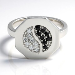 Anello in argento con Topazio Bianco