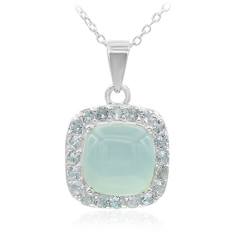 Collar en plata con Calcedonia Laguna