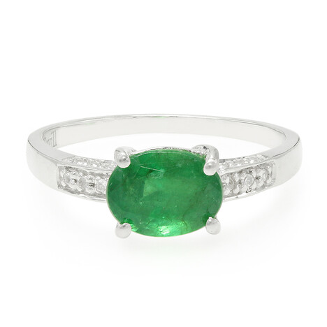 Bague en argent et Emeraude de Bahia