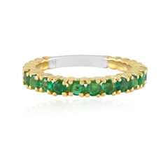 Zilveren ring met Zambia-smaragdstenen (Gems en Vogue)