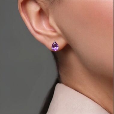 Pendientes en plata con Cuarzo azur