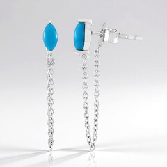 Orecchini in argento con Turchese Sleeping Beauty (Faszination Türkis)