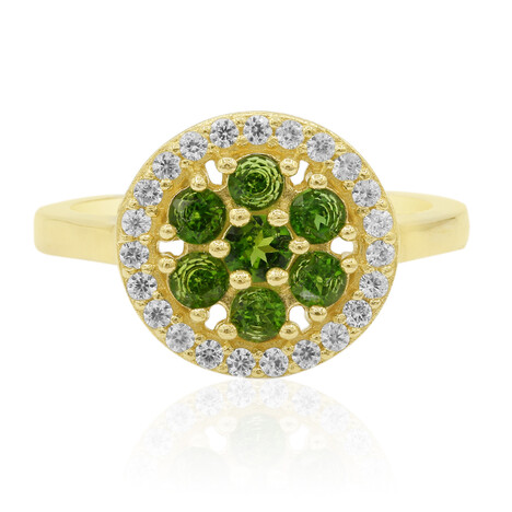 Russischer Diopsid-Silberring