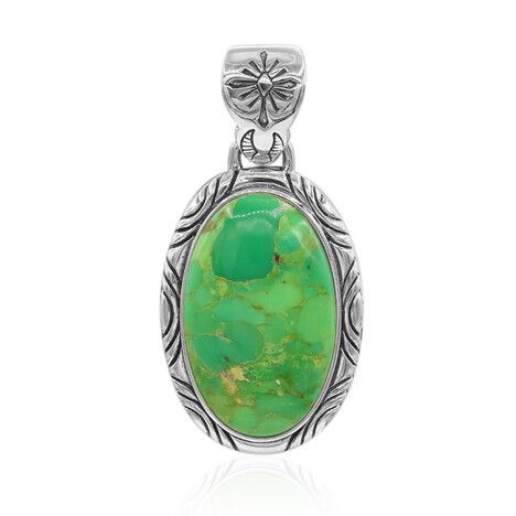 Grüner Kingman Mohave-Türkis-Silberanhänger (Art of Nature)