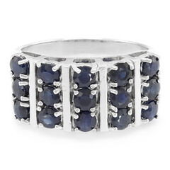 Blauer Saphir-Silberring