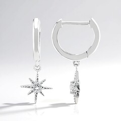 Orecchini in argento con Topazio Bianco