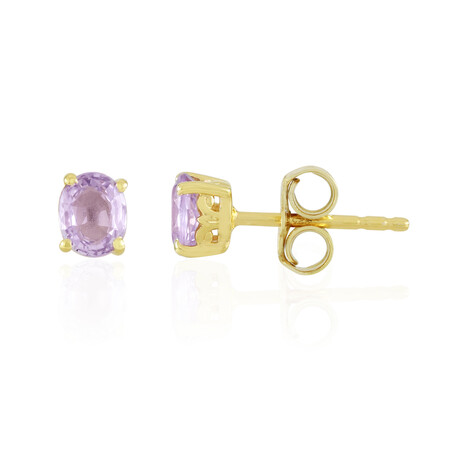 Boucles d'oreilles en argent et Saphir parme (Gems en Vogue)