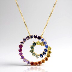 Collana in oro con Zaffiro Fancy (CIRARI)
