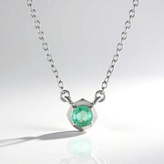 Collana in argento con Smeraldo Russo (de Melo)