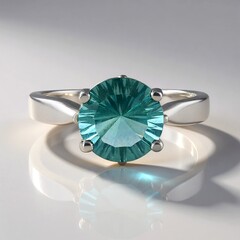 Anello in argento con Fluorite Verde