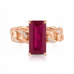 Zilveren ring met een Madagaskar Robijn (de Melo Essence)