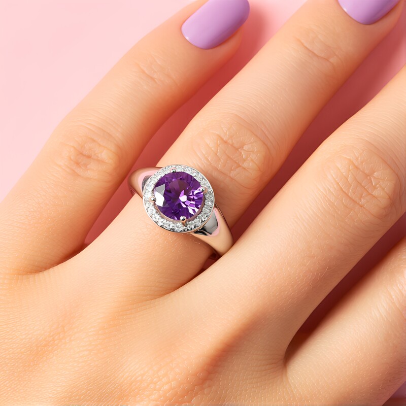 Bague en argent et Améthyste de Sibérie